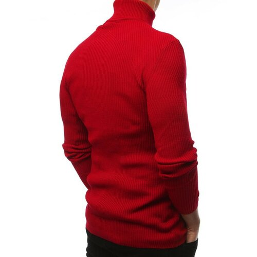 DStreet Crveni muški džemper sa grlom WX1445 crna | tamnocrvena Slike