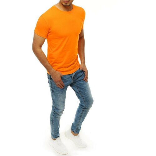 DStreet Light orange men's T-shirt RX4190 plava | braon | narandžasta Slike