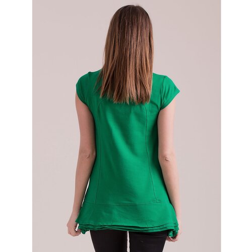 Fashion Hunters Green tunic with layered ruffles Slike