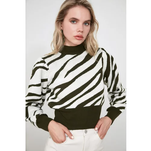 Trendyol Ženski džemper Zebra Patterned