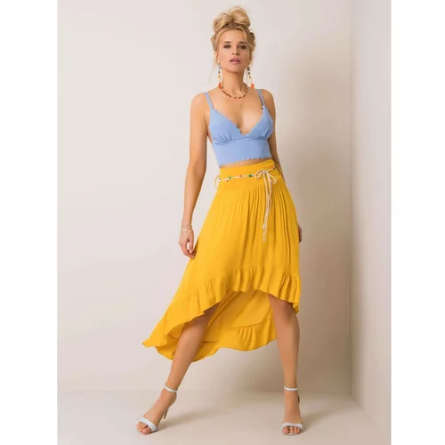 Fashion Hunters Yellow asymmetrical skirt