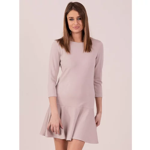 Fashion Hunters Cocktail dress with a frill beige