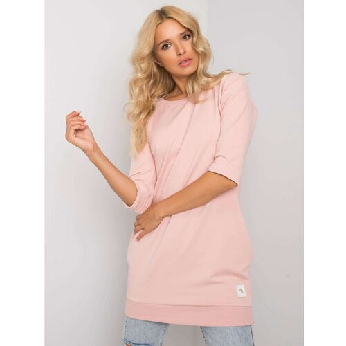 Fashion Hunters Dusty pink women's long sweatshirt Slike