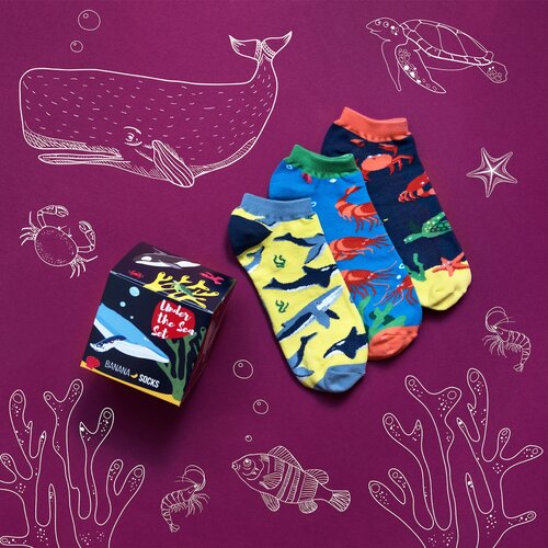 Banana Socks Unisex čarape postavljene pod more Fuksija Slike