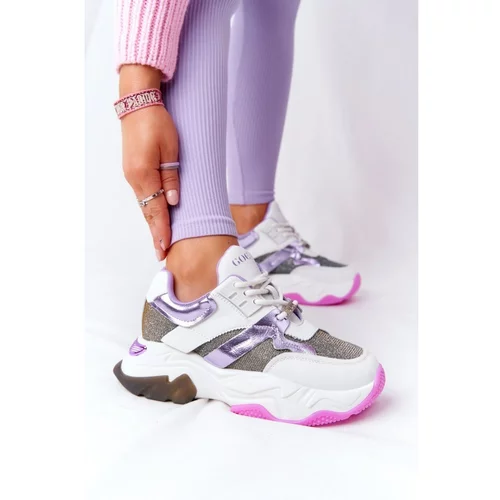 Kesi Sport Shoes On A Chunky Sole GOE HH2N4038 White-Violet