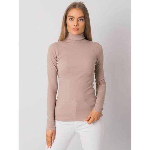 Fashion Hunters RUE PARIS Women&amp;#039;s turtleneck in dark beige Slike