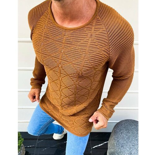 DStreet Camel men's pullover sweater WX1597 braon | narandžasta | krem | ljubičasta Slike