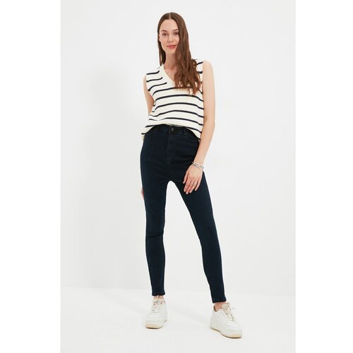 Trendyol Navy Tall High Waist Skinny Jeans Slike