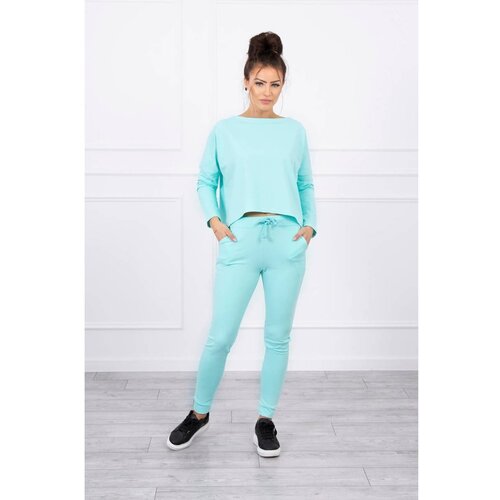 Kesi Set with oversized blouse mint Slike