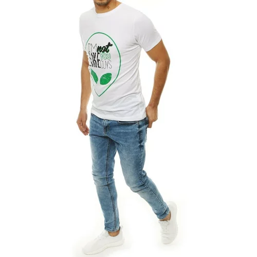 DStreet White RX4154 men's T-shirt with print