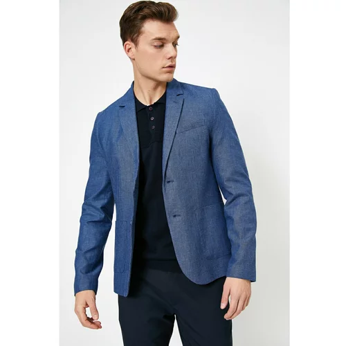 Koton Men's Pocket Detailed Buttoned Blazer Jacket