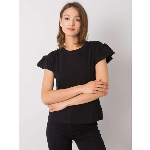 Fashion Hunters RUE PARIS Black cotton blouse