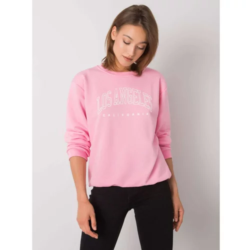 Fashion Hunters RUE PARIS Pink sweatshirt without a hood