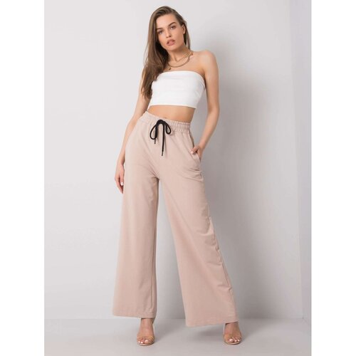 Fashion Hunters Beige wide sweatpants Cene