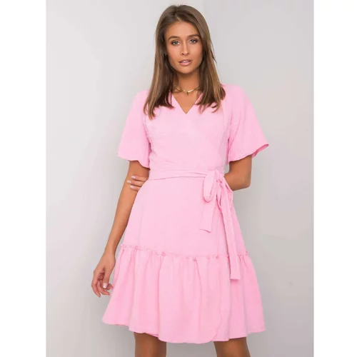 Fashion Hunters Pink dress with a tie
