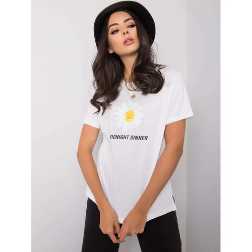 Fashion Hunters Women's white cotton t-shirt