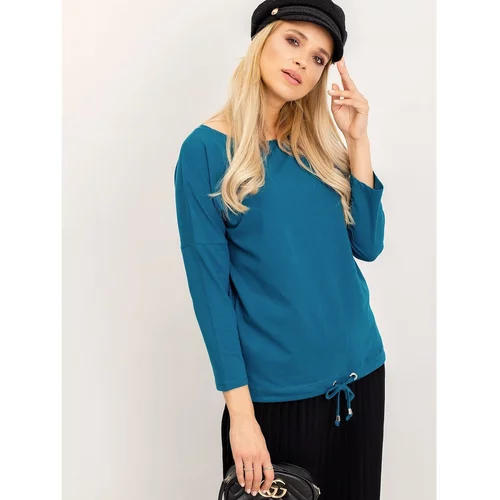 Fashion Hunters Women's blue-green cotton blouse