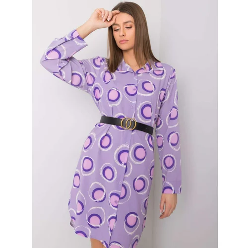 Fashion Hunters Purple shirt dress