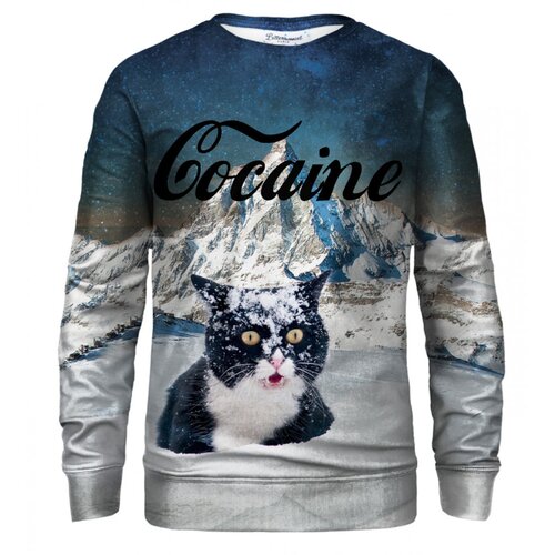 Bittersweet Paris Moška jopica LET IT SNOW Bittersweet_Paris_Cocaine_Cat_Sweater_S-Pc_Bsp017_White Cene