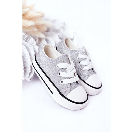Kesi Children's Glitter Sneakers Silver Bling-Bling Slike