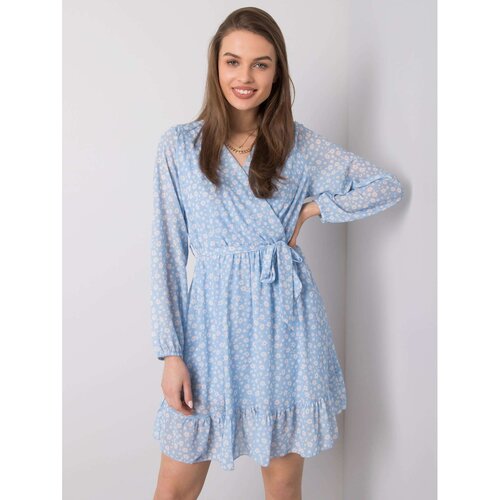 Fashion Hunters OCH BELLA Blue floral dress Slike
