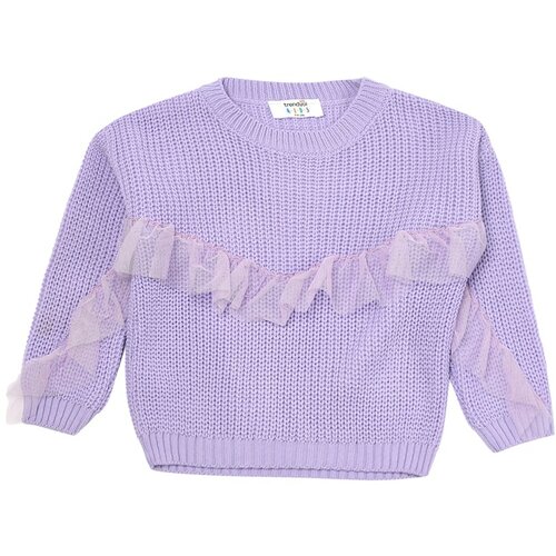 Trendyol Lilac Tulle Frill Detailed Girl Knitwear Sweater Cene