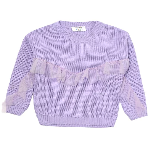 Trendyol Lilac Tulle Frill Detailed Girl Knitwear Sweater