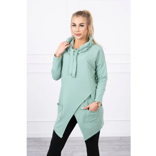 Kesi Tunic with envelope front Oversize dark mint