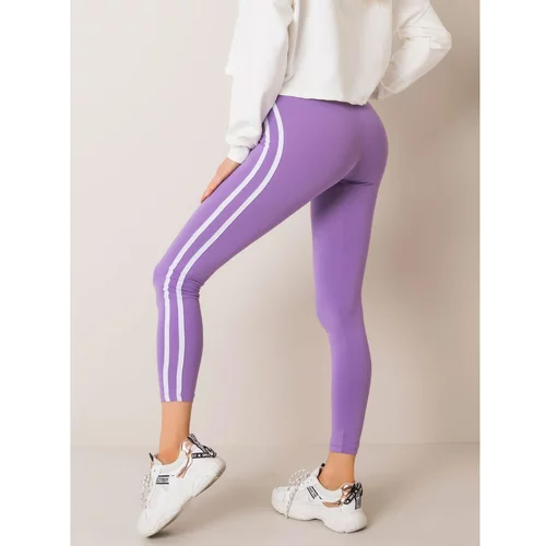 Fashionhunters Purple striped leggings