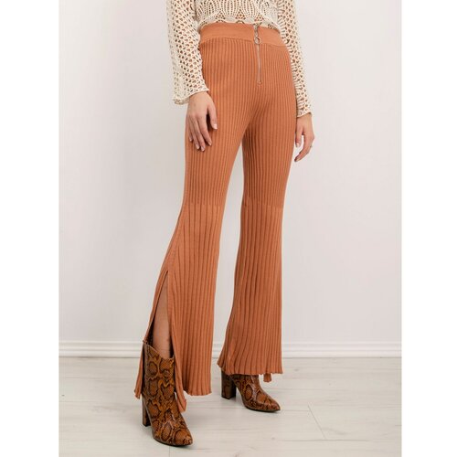 Fashion Hunters Light brown striped BSL pants Slike