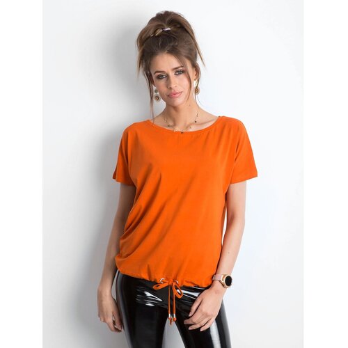 Fashion Hunters Dark orange Curiosity t-shirt Slike