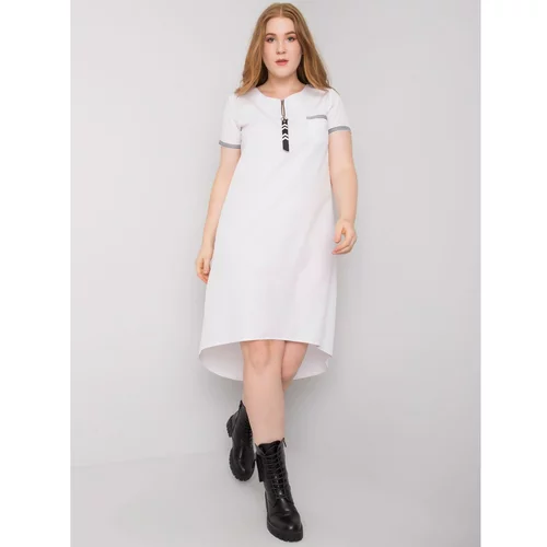 Fashion Hunters Larger white cotton dress