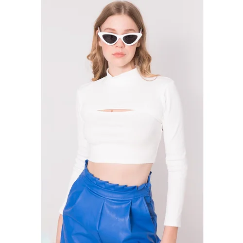Fashionhunters BSL Ecru cotton top