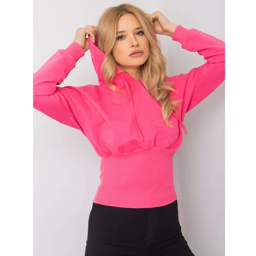 Fashion Hunters Pink RUE PARIS sweatshirt with drawstring