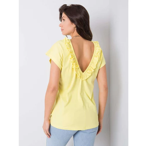 Fashion Hunters Yellow blouse with a neckline on the back