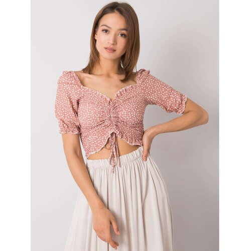 Fashion Hunters Dusty pink Anthea RUE PARIS short blouse Slike