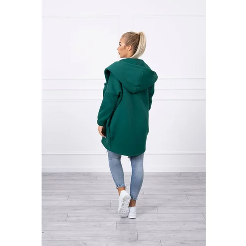 Kesi Sweatshirt with short zipper green