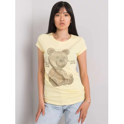 Fashion Hunters Light yellow t-shirt with the Misha applique