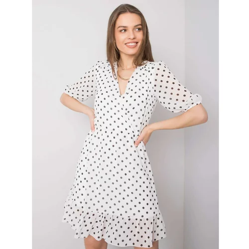 Fashion Hunters SUBLEVEL White dress with polka dots