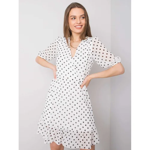 Fashion Hunters SUBLEVEL White dress with polka dots