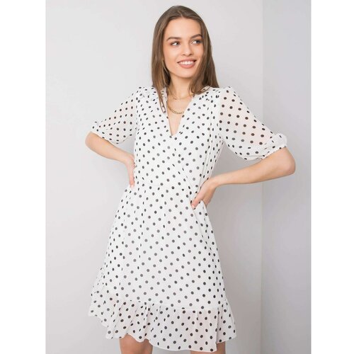 Fashion Hunters SUBLEVEL White dress with polka dots Slike