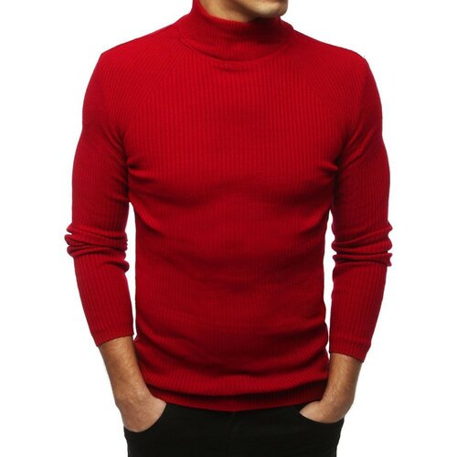 DStreet Muški crveni džemper sa rukavima WX1432 tamnocrven | Crveno Slike