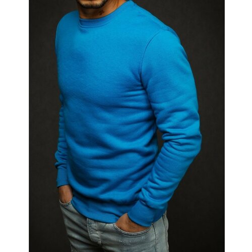 DStreet Men's plain blue sweatshirt BX4386 Slike