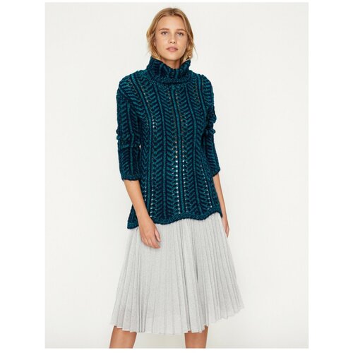 Koton Women&amp;#039;s Green Knitted Sweater Slike