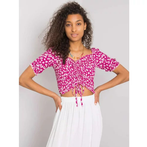 Fashion Hunters Fuchsia blouse with patterns from Dinah RUE PARIS