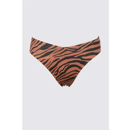 Trendyol Zebra Patterned V Cut Bikini Bottoms