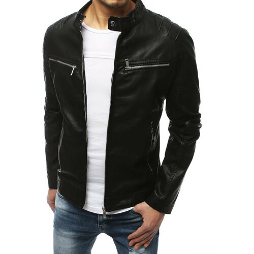 DStreet Crna muška kožna jakna TX3200 crna | siva Slike