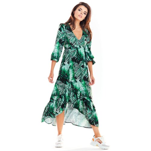 Awama Ženska haljina A322 siva | zelena Slike