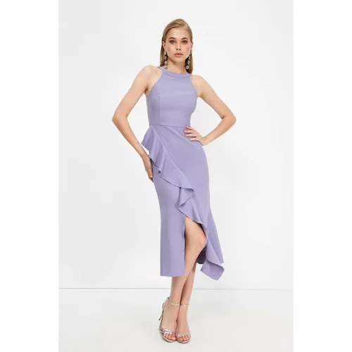 Trendyol Lilac Flywheel Detailed Dress