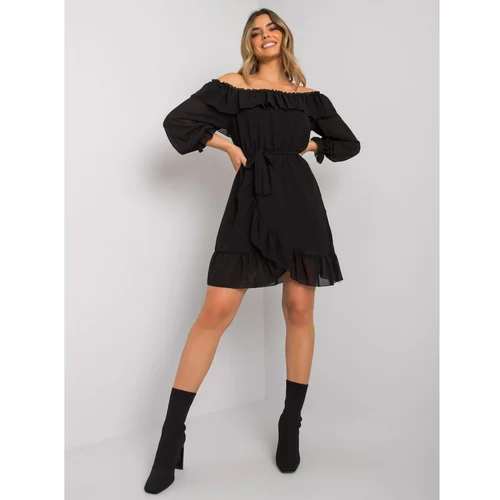 Fashion Hunters OH BELLA Black dress with long sleeves